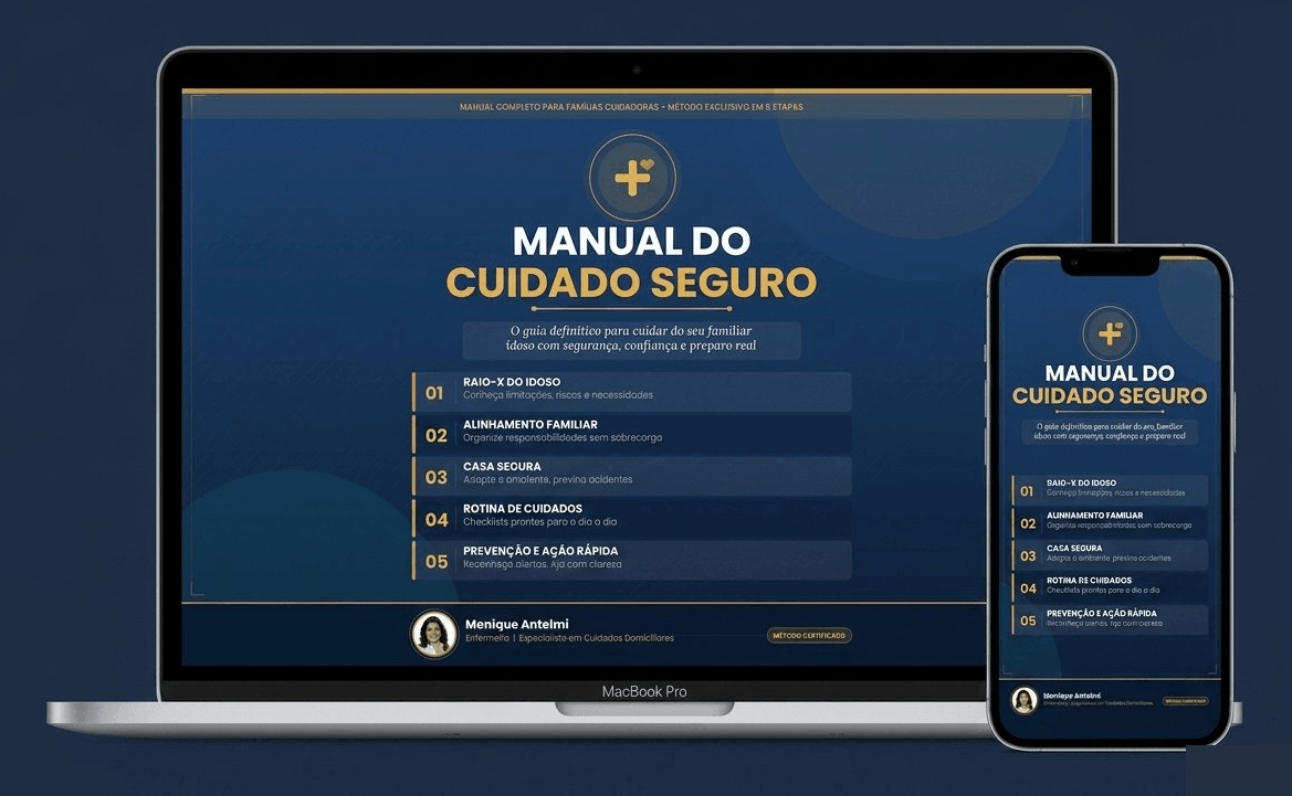 Manual do Cuidado Seguro - Acesso em notebook, tablet e celular